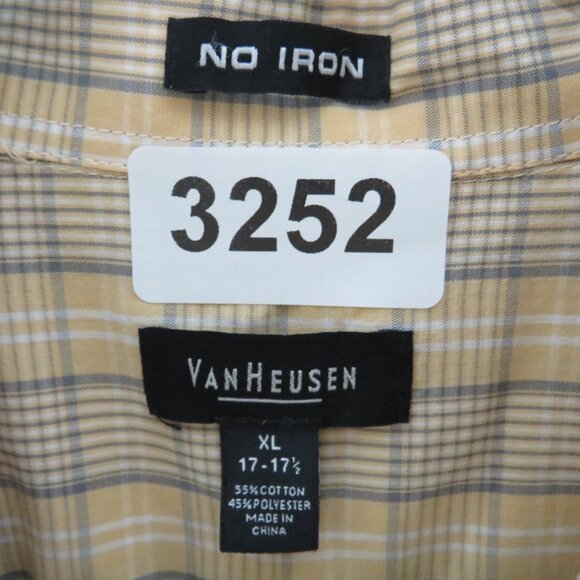 Van‎ Heusen* Men's Short Sleeve Button Down Curved Hem Chest Pocket Shirt~ XL - Picture 3 of 10